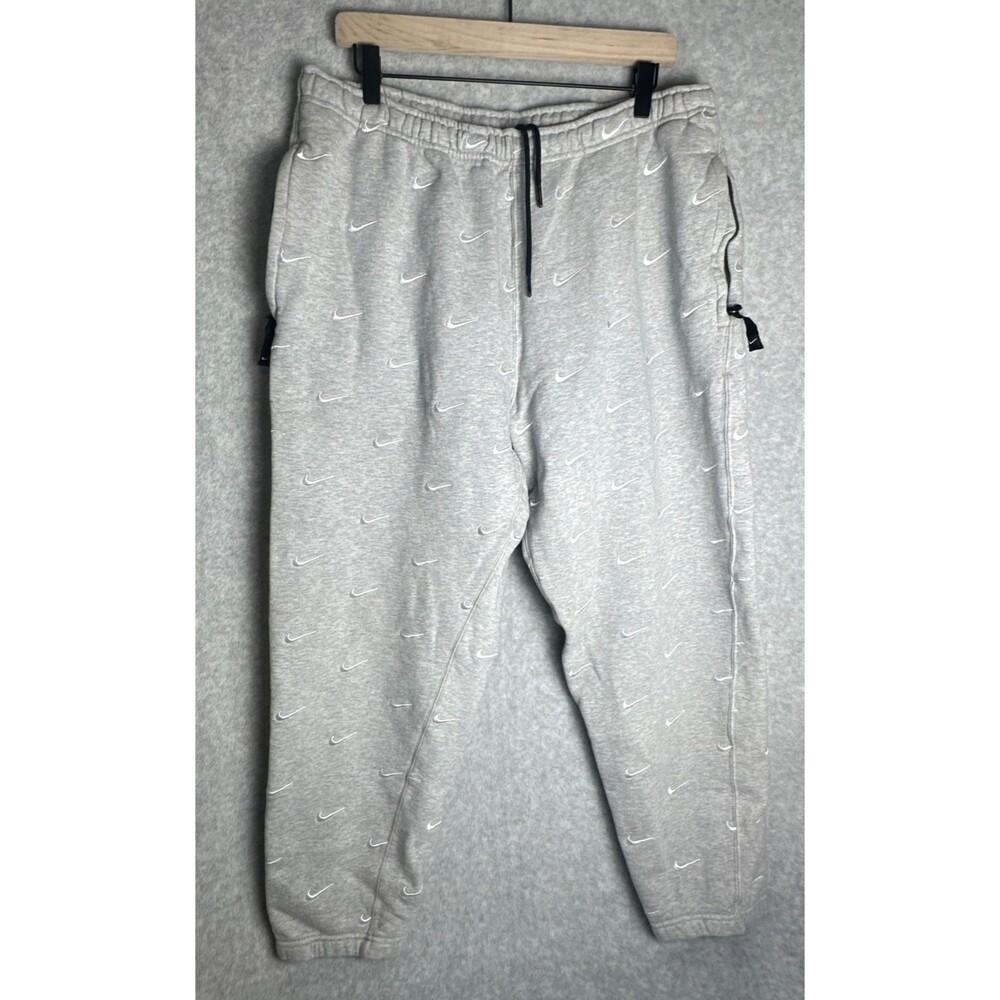 RARE Nike Lab Sweatpants All Over Mini Swoosh Logo Embroidered Joggers XL - Picture 2 of 8